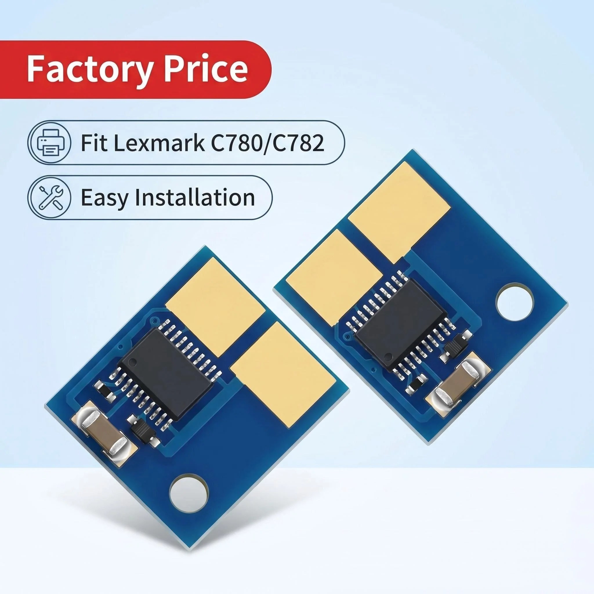 

Комплект из 4 чипов для тонера Lexmark C780 C782 X782 X772, чипы C782U2KG C782U2CG C782U2MG C782U2YG WW
