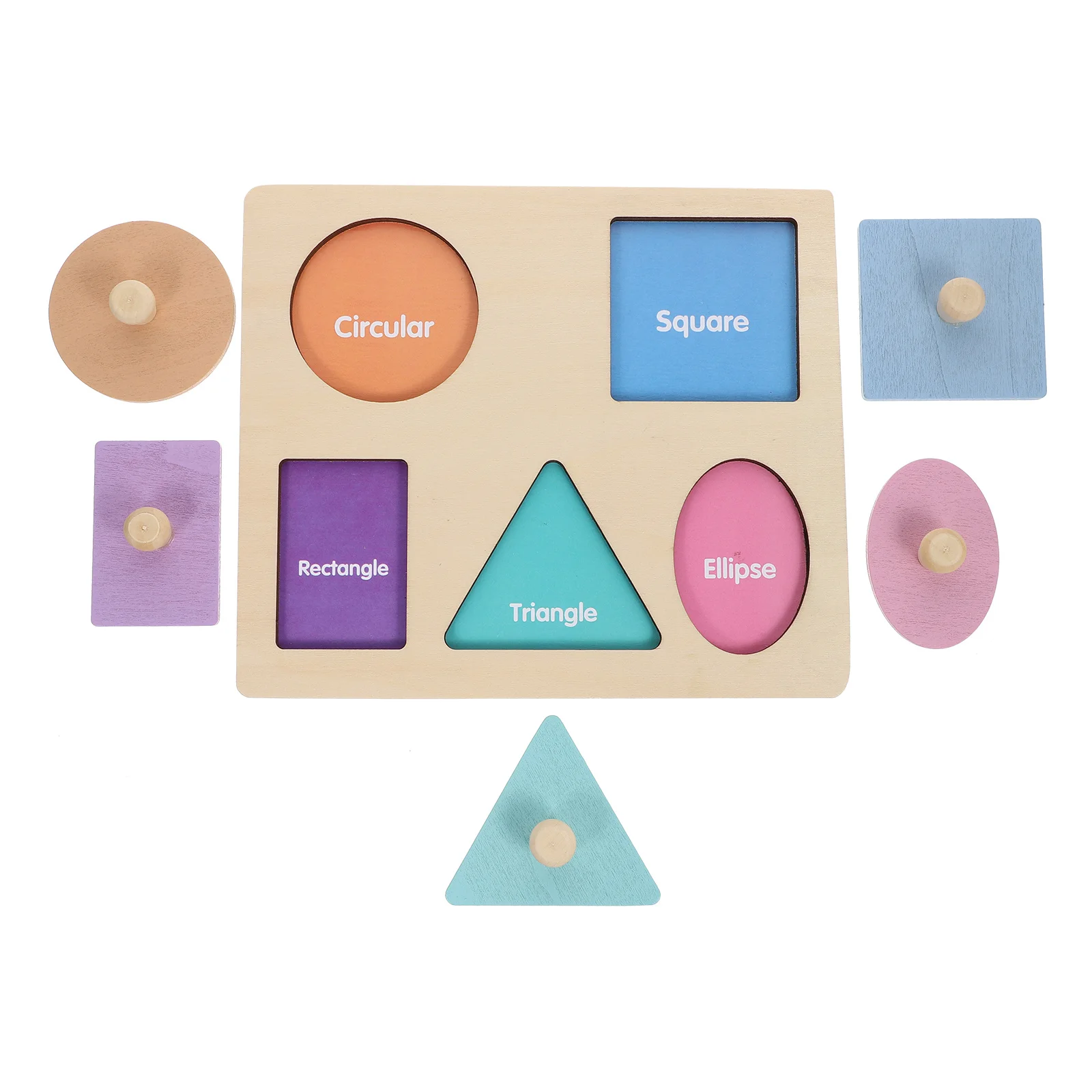 1Set Form Peg Puzzle Bord Farbige Formen Holz Lernen Spielzeug Frühen Kind Bildung Gehirn Logik Entwicklung Passenden