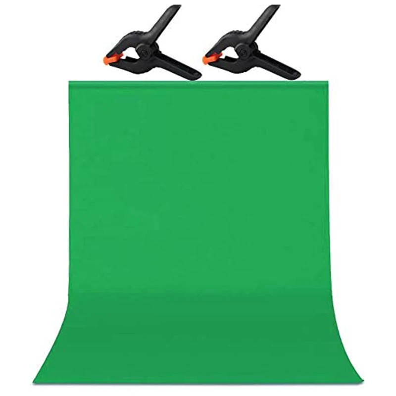 5X6.5 FT/1.5X2M Zoom Green Screen,Soft Photography Backdrop Background,for Photo Video Studio,Chroma Key and