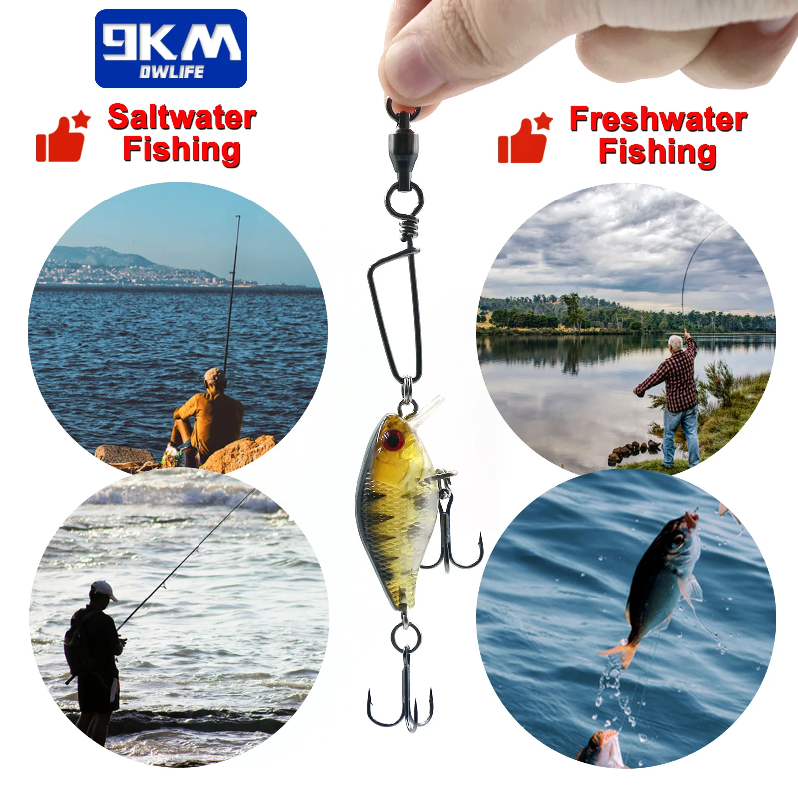 Fishing Snap Swivels Fishing Accessories Ball Bearing Swivels Snap Fishing Equipment Quick Connect Fishing Lures Stainless Steel