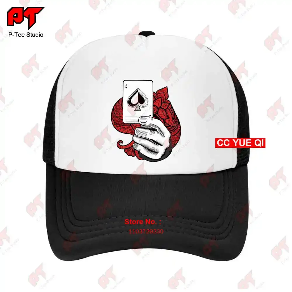 Poker Game Playing Cards Gambler Hands Casino Holdem Baseball Caps Truck Cap T404