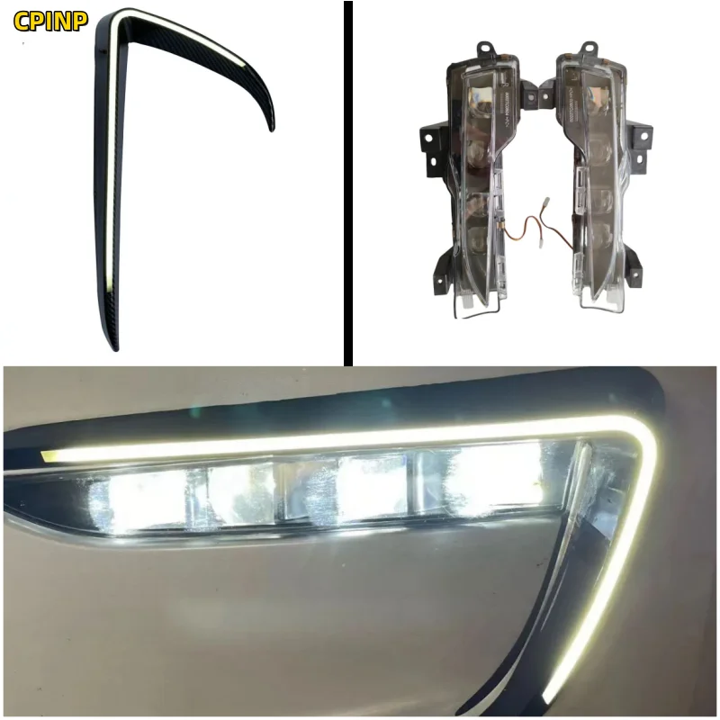 For Tesla Fog Lamp Position Four Lens High and Low Beam Headlight ModelY Model3 Unified Bumper Light