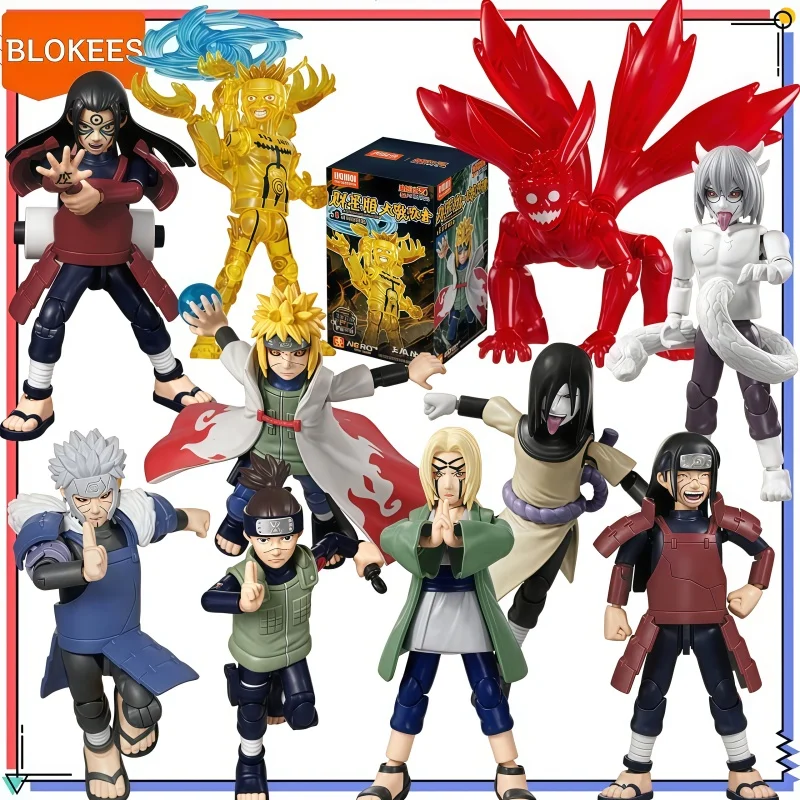 New Blokees Building Block Naruto Shippuden Galaxy Version 05 The Heroes Whirlpool Naruto Series Model Kit Collect Toy Gift
