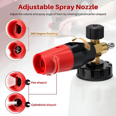 Pressure Washer Foam Cannon Car Washer Snow Foam Lance Car Clean Soap Foam Wash for Karcher Interskol Huter Stihl Parkside 10 best sales snowfoam - №9