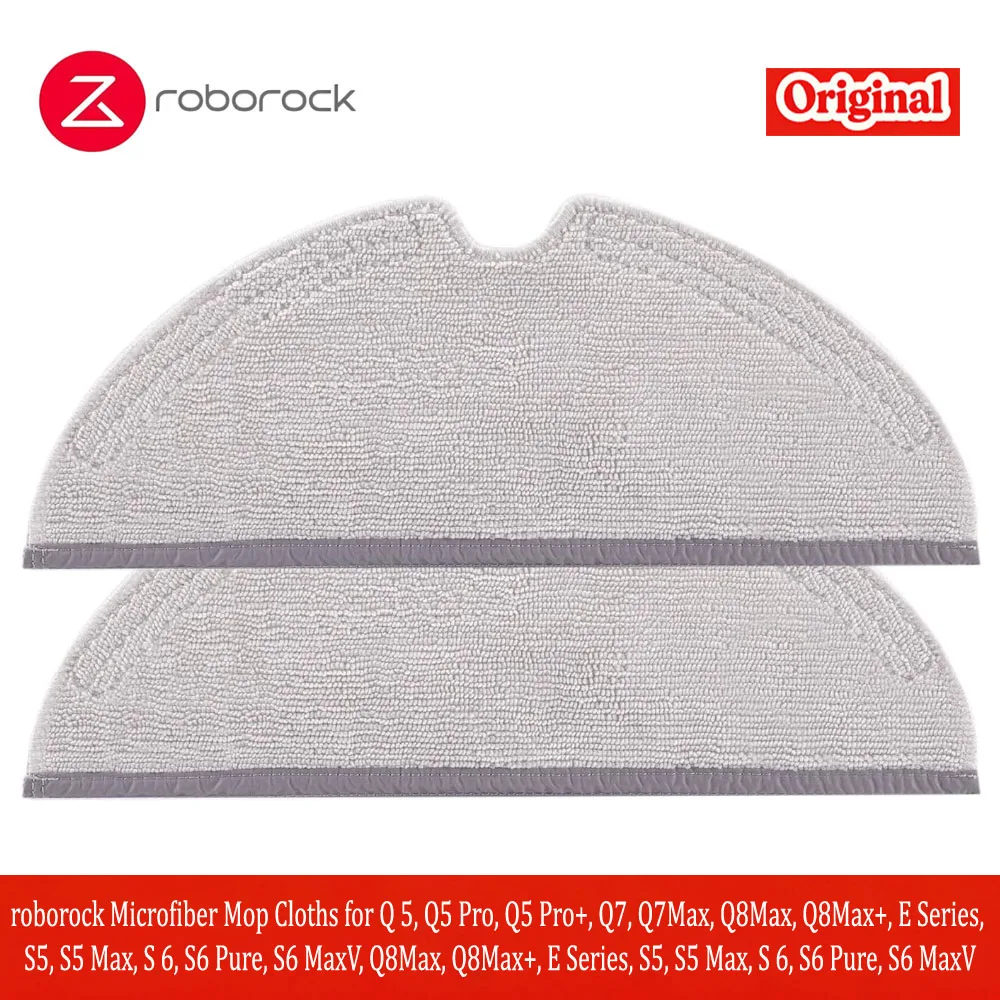 Original Roborock Microfiber Mop Cloths for Q5, Q5 Pro, Q5 Pro+, Q7, Q7Max,Q8Max, Q8Max+,E Series, S5, S5 Max, S6 Pure, S6 MaxV