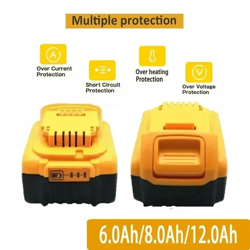 DCB200 20V Battery For Dewalt Screwdriver 20V 12Ah DCB184 Battery Lithium-ion DCB612 DCB609 DCB205 DCB200 DCB182 for Dewalt 20V