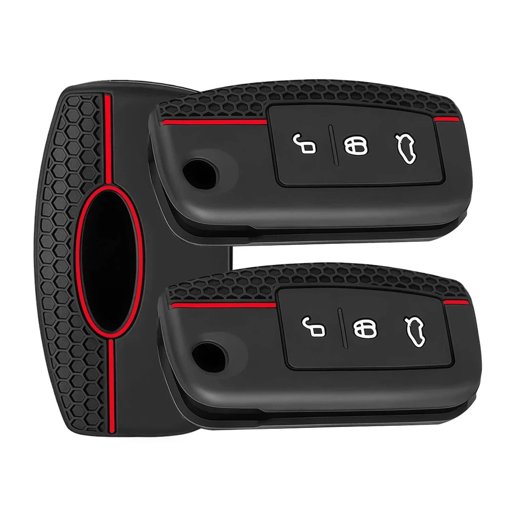 silicone car key case cover key holder for Ford Focus mk2 C Max S-MAX EcoSport Fusion Fiesta Mk7 Cowgar Mondeo 2 Mustang Mach