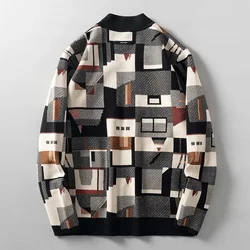 Niche Design Senior Sense of Irregular Geometry oil Painting Camouflage Hoodie Coat Male Autumn Outside Wear Cardigan Jacket X48