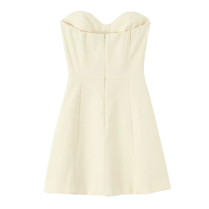 Sommer Einfarbig Liebsten Zipper Kleid Frauen Ärmellose Backless A-Line Mini Party Kleid Weibliche Sexy Vintage Tragen 2023 Neue