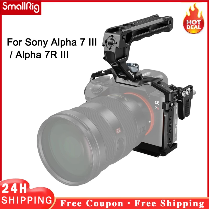 

SmallRig Cage Kit for Sony Alpha 7 III / Alpha 7R III 4198 Portable Handheld Kit for Enhanced Stability and Anti-twist