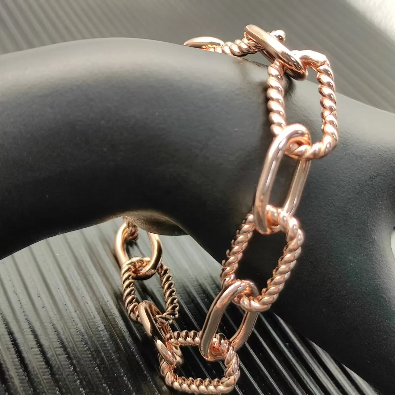 S925 Sterling Silver New Madison Chain Rose Gold Bracelet Neutral Personality Classic Fashion Retro Trend Luxury Jewelry Gift