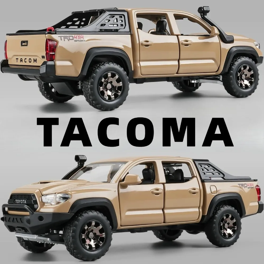 1:32 Scale TACOMA Raptor F150 Model Car Toy Sound Light Diecast Metal Pull Back Off-road Pickup Models Collection Kids Gifts