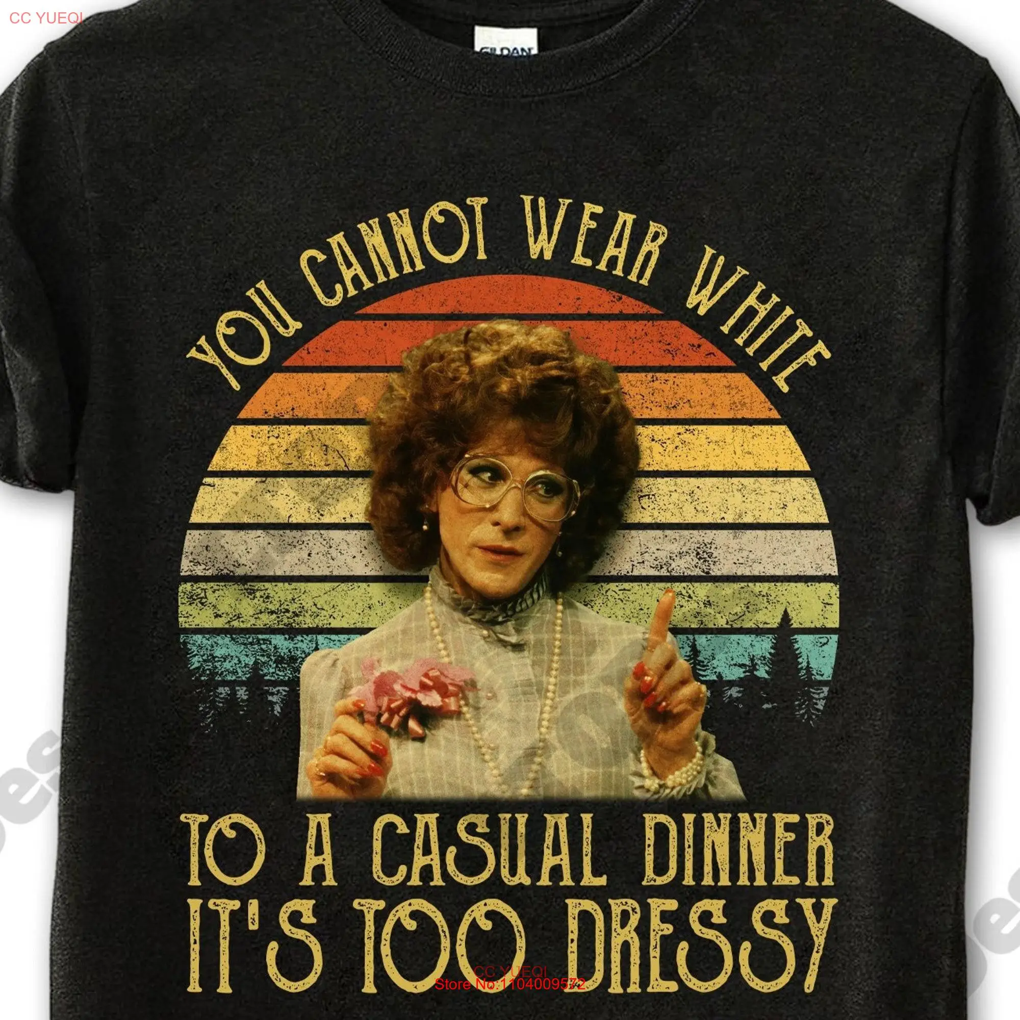 Майкл Дорсей, вы не можете носить белый для повседневного ужина, это слишком нарядная Винтажная футболка, фильмы, цитата