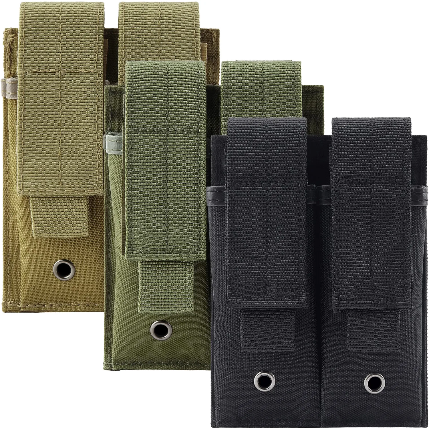 

Military Double Pistol Magazine Pouch Molle Tactical EDC Tool Organizer Holder