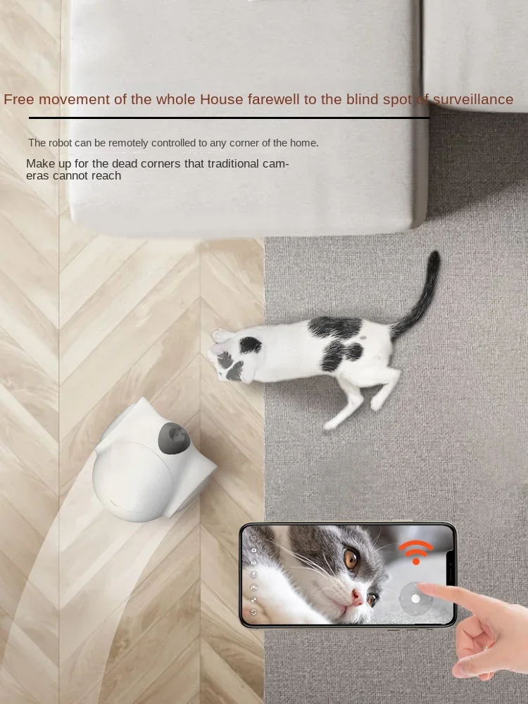 Robot inteligente Pet Companion para gatos y perros, cámara de monitoreo móvil, alimentación de voz bidireccional, toda la casa, nuevo