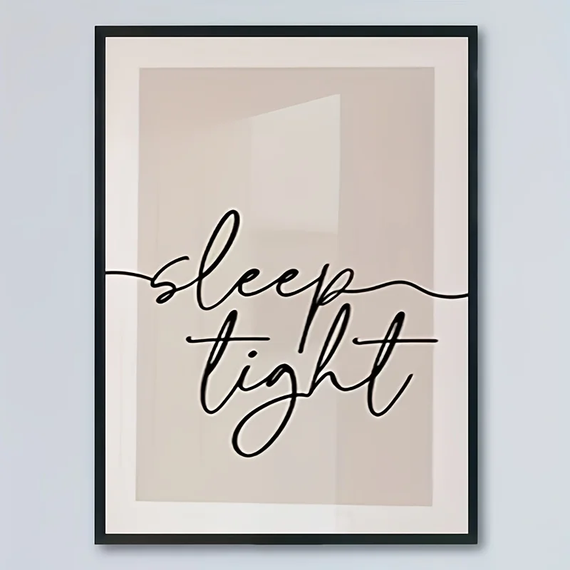 2D Flat, 2D Flat, Product Image, Good Night, Wishing You Sweet Dreams, Bedtime Quote Print, Frameless Minimalist Bedroom Wall