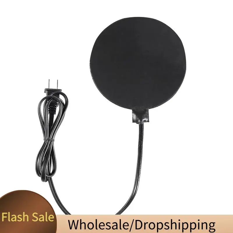 16.5Cm Poultry Water Heater Chicken Water Heater Base 55W Deicer Heated Base Chicken Drinker Heated Pad US Plug Black