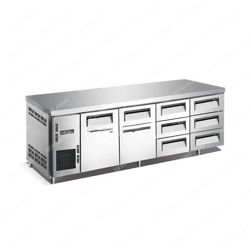 

Commercial freezer stainless steel refrigerator refrigerator horizontal air-cooled kitchen fresh-keeping freezer