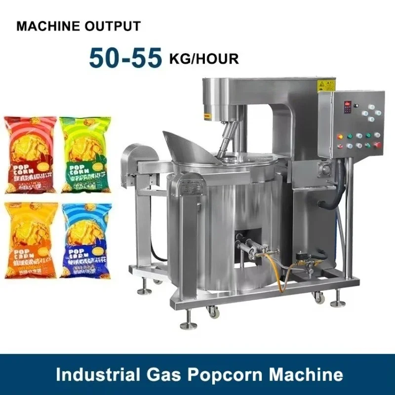 Custom Big Output Automatic Popcorn Making Machine Caramel Coating Popcorn Production Line Commercial Snack Processing Equipment