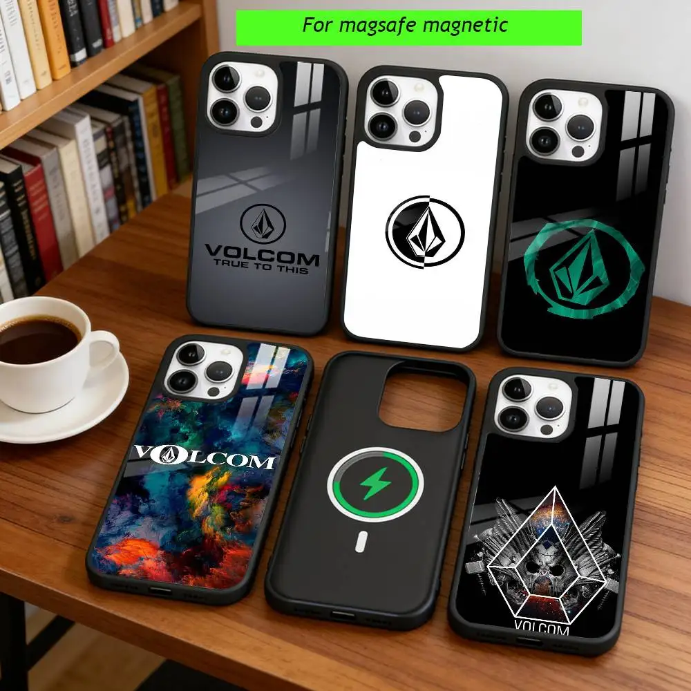 

Fashion Sport V-VolCom Phone Case For iPhone17,16,15,14,13,12,11 Plus,Pro Magnetic For Magsafe Wireless Charging