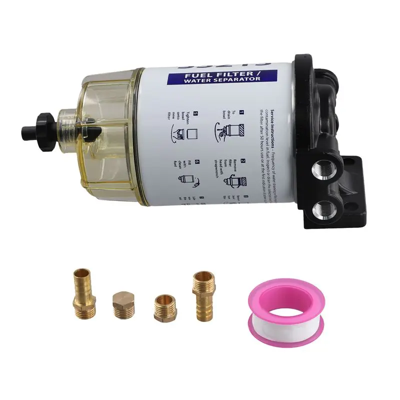 

A54P-R12T Фильтр сепаратора топлива/воды Дизельный двигатель XL-F-R12T-NEW для Racor 140R 120AT S3240 NPT ZG1/4-19