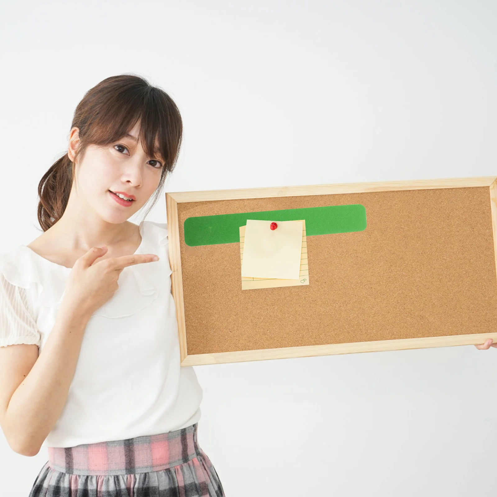 

4 Pcs Bulletin Boards Bulletin Board Memo Wall Strips Office Decor Gray Blue Green Black Cork Board Pin
