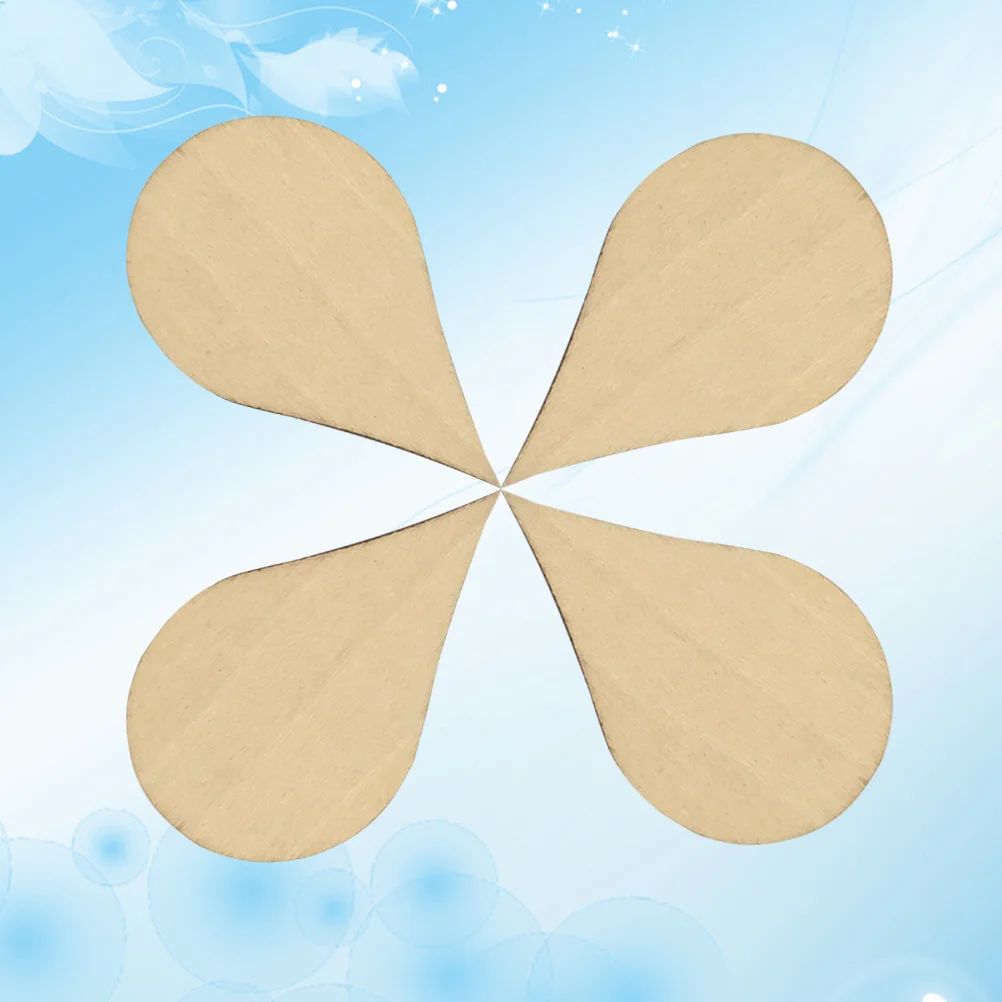 

40Pcs 50x30mm Water Drop Wooden Slices Smooth Double Sided Natural Craft Pieces for Handmade Decor DIY Embellishments Interior