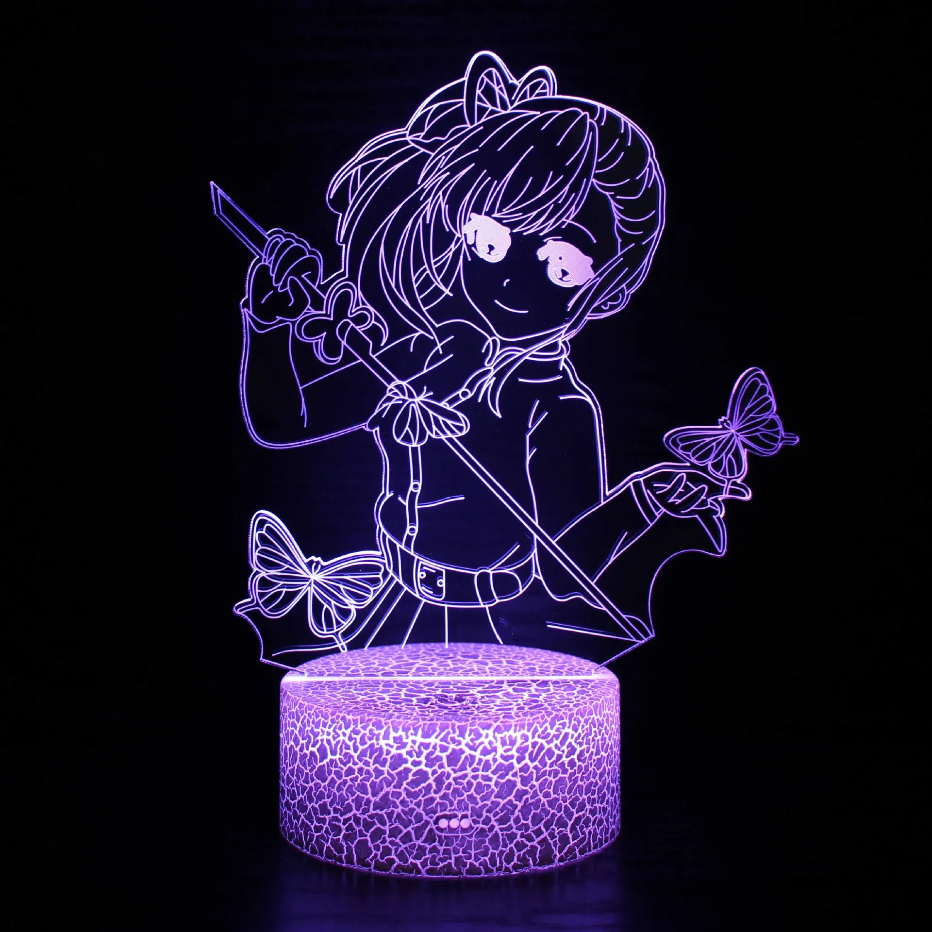 Kimetsu No Yaiba Nezuko Kamado Figure 3D Led Night Light for Bedroom Decor Nightlight Kids Child Table Lamp Demon Slayer Gift