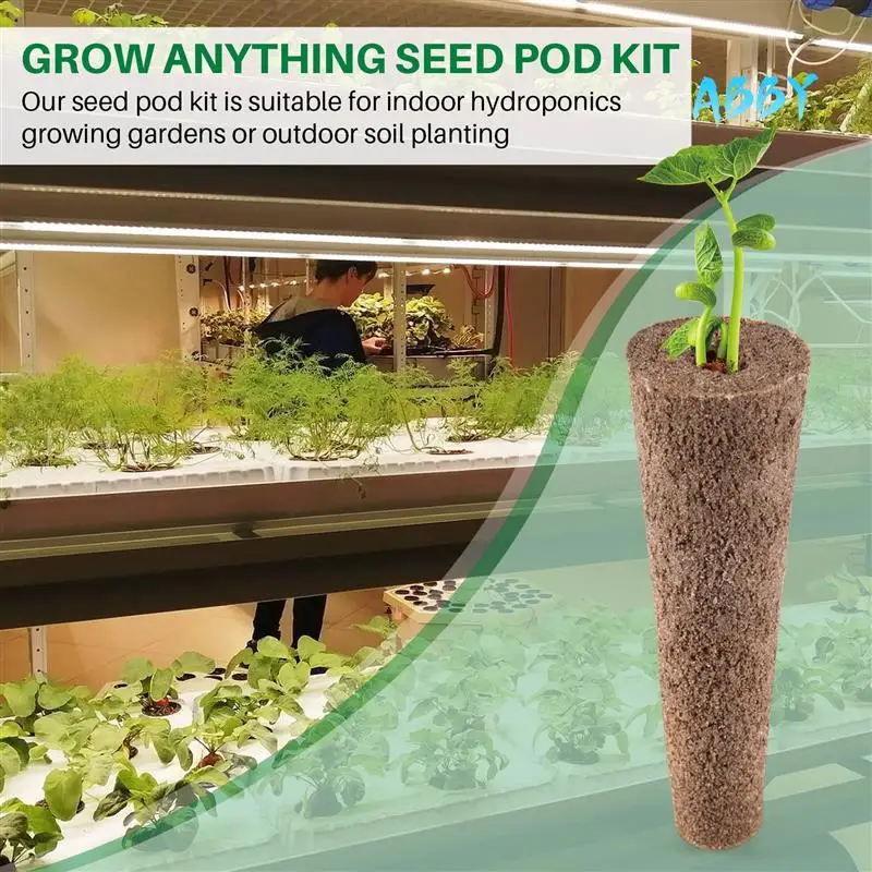 

ABBY-50 Pack Grow Sponges, Seed Starter Pods Replacement Root , Refill Pods For Hydroponic Indoor Garden Growing System
