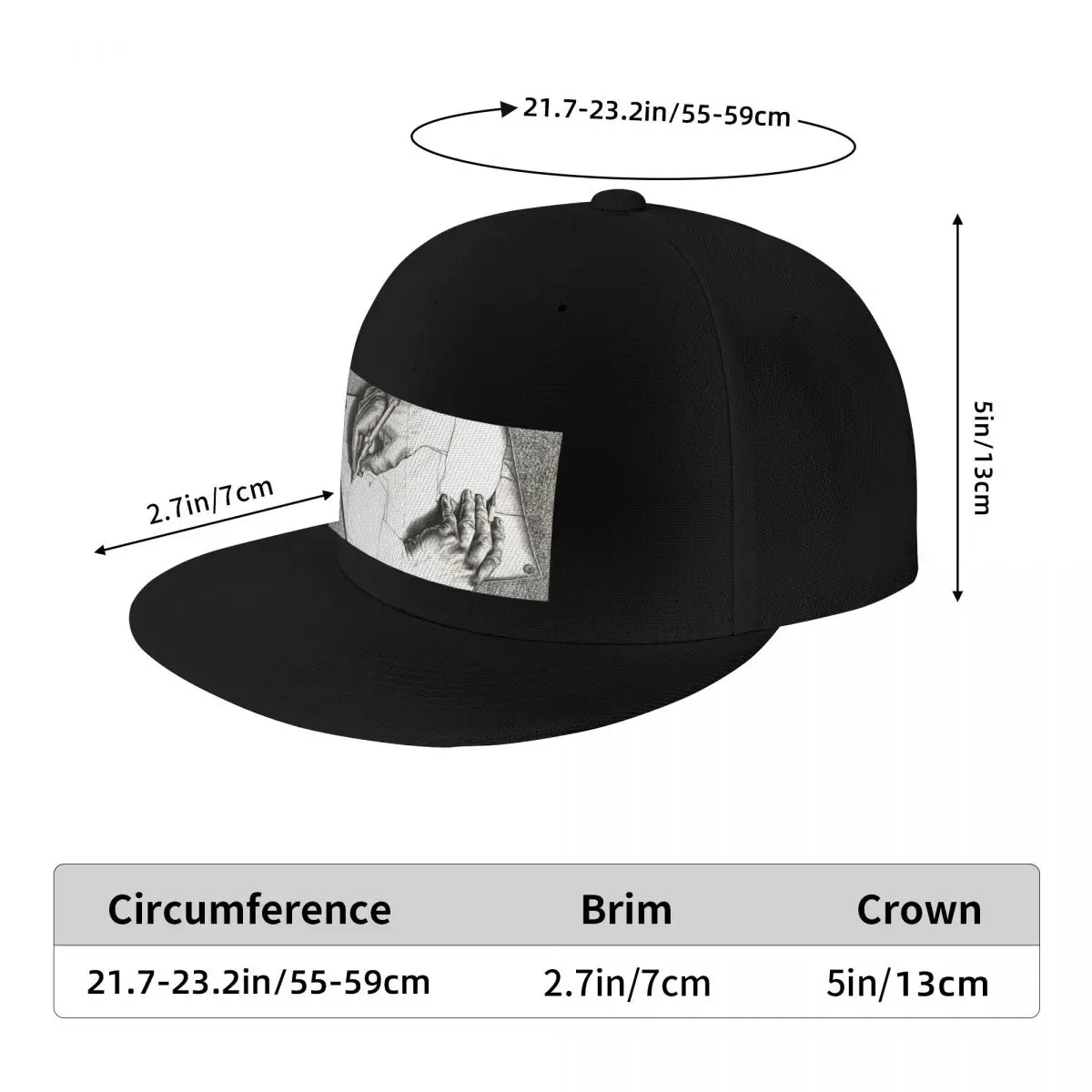 The world of M.C. Escher Baseball Cap Christmas Hat Snap Back Hat Caps Women Men's