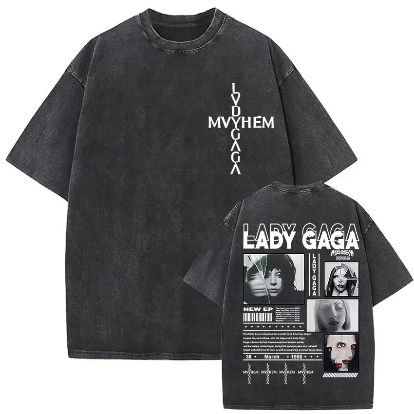 تي شيرت كلاسيكي مطبوع عليه رسومات جرافيك من Lady Gaga Artpop تي شيرت رجالي ونسائي عالي الجودة تي شيرت قطني كبير الحجم ملابس خروج فضفاضة