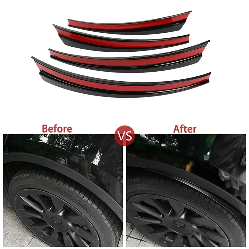 4PCS ABS Car Wheel Eyebrow Fender Mudguard Mud Flap Splash Guard For Tesla Model Y 2021 Exterior Accessories