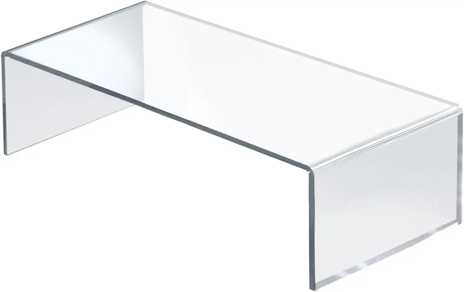 

Acrylic Laptop Stand with Monitor Riser for Desk, Space-Saving Computer Riser 15x7.75x4.5 Inches