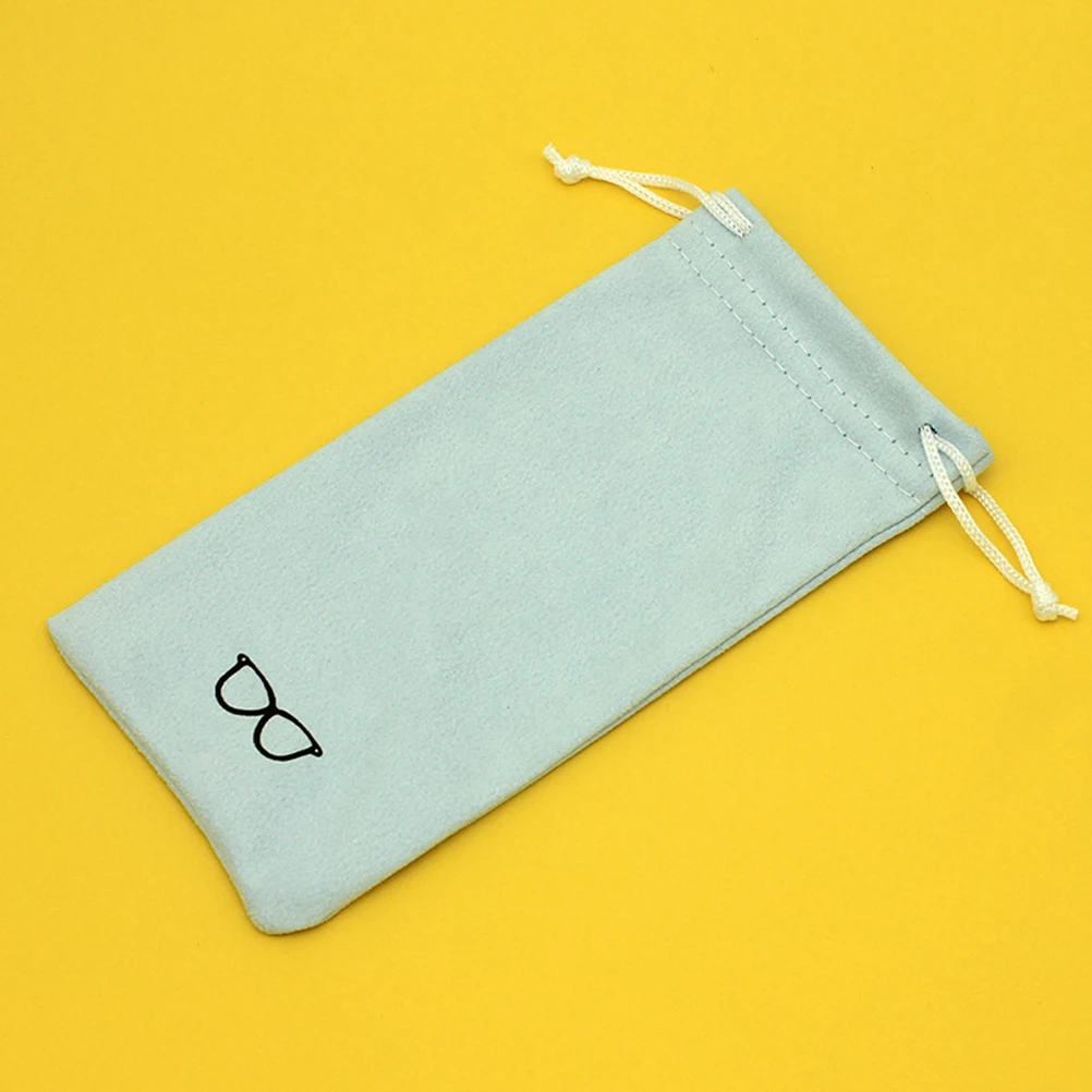 

2pcs Glasses Bag Sunglasses Pouch Soft Storage Case Anti-Scratch Travel Suede Fiber Eyewear Holder Reusable for Reading