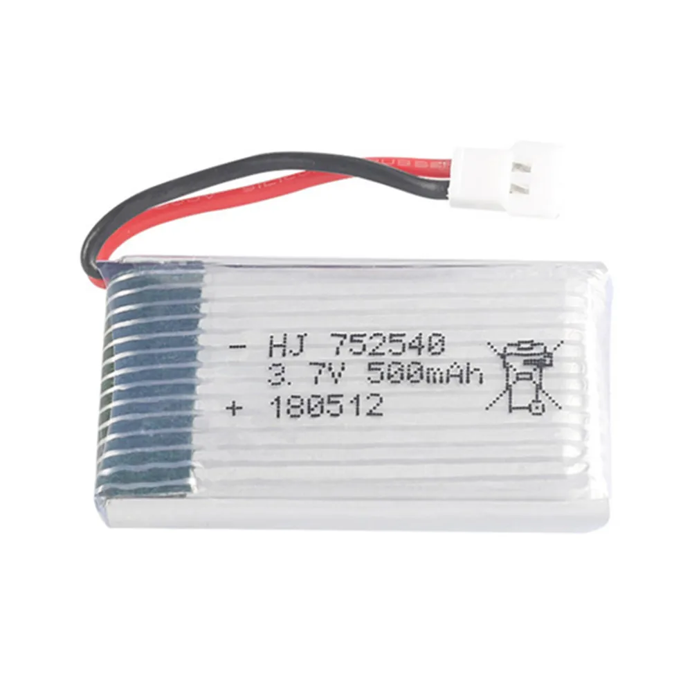 3.7V 500mAh 752540 Lipo Battery For Syma X5C X5C-1 X5 H5C X5SW M68 CX-30 K60 905 V931 RC Quadcopter Drone Spare Part