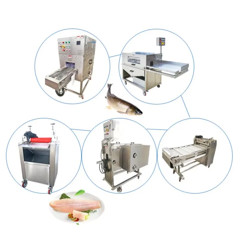 Hot Sale Automatic Fish Washing Machine Squid Salmon Skin Removing Peeling Baader Filleting Machine