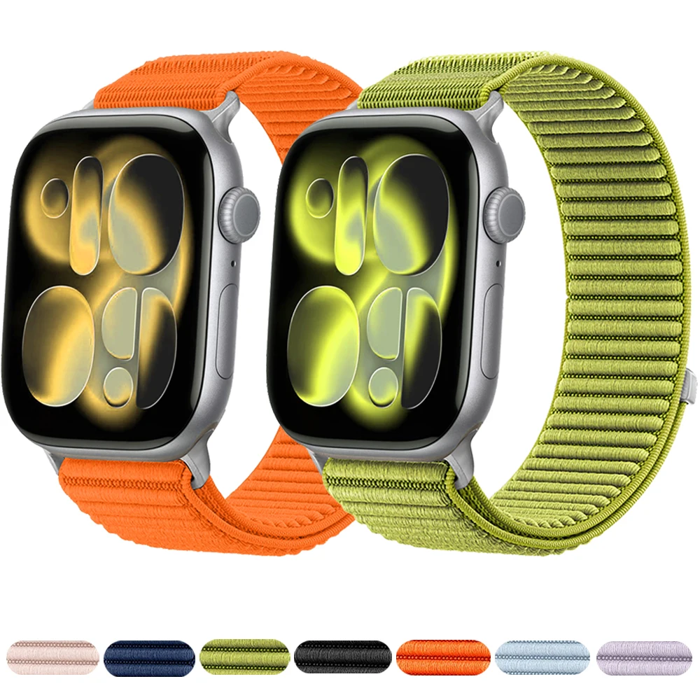 

Bradied Nylon Strap for Apple Watch 11 10 46mm 42mm/Ultra 3 2 1 49mm 9 8 7 45/41mm Sport Bracelet IWatch 6 5 4 SE 44mm 40mm Band