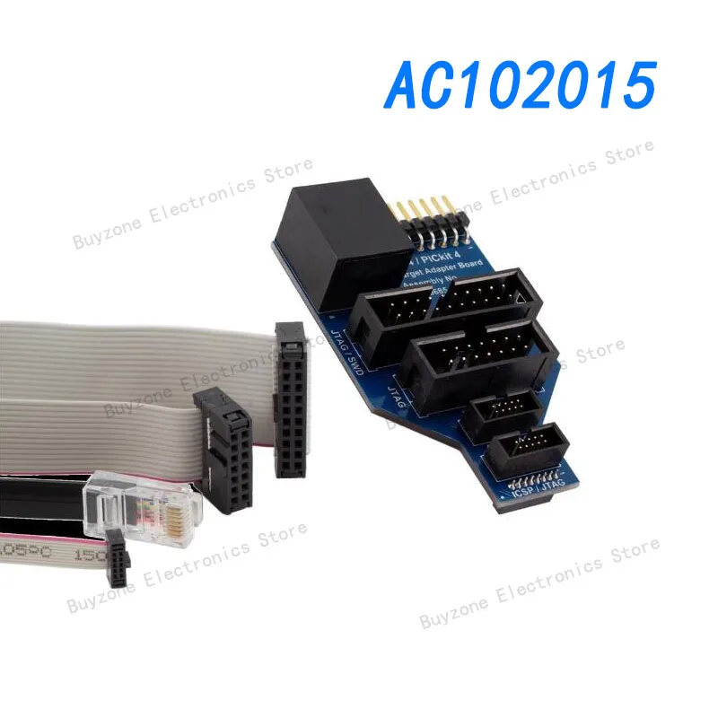 

AC102015 Adapter board, MPLAB ICD 4/PICkit 4 debugger to Microchip-ICE/ power debugger /J-Link