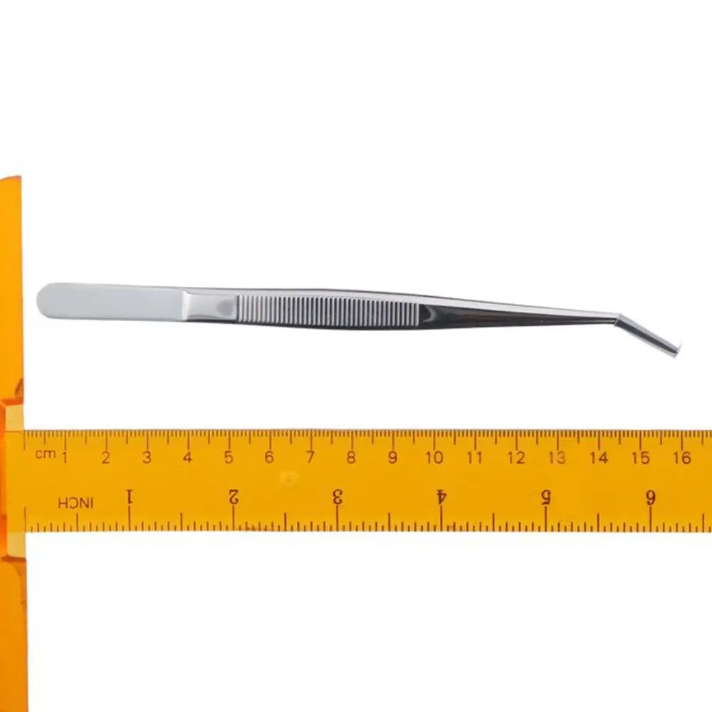 Pinzas curvadas de acero inoxidable para máquina de coser, herramienta de reparación multiusos para manualidades, alta calidad