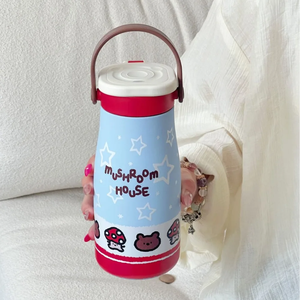 

Бутылка для термальной воды большой емкости, 600 мл, герметичная спортивная бутылка-термос, сохраняет холод и тепло, термос из нержавеющей стали 316