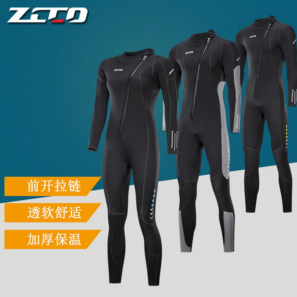 

3MM Men's Long Wetsuit Neoprene Outdoor Women Swimming Warm Snorkeling Suit Full-body Surfing Premium Diving Suit