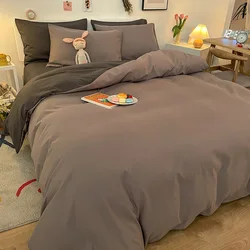 Solid Grey Comforter Sets King Size Cotton Bedding Set Adults Teens Soft Warm Quilts Modern Blankets Pure Thick Bed Comforters