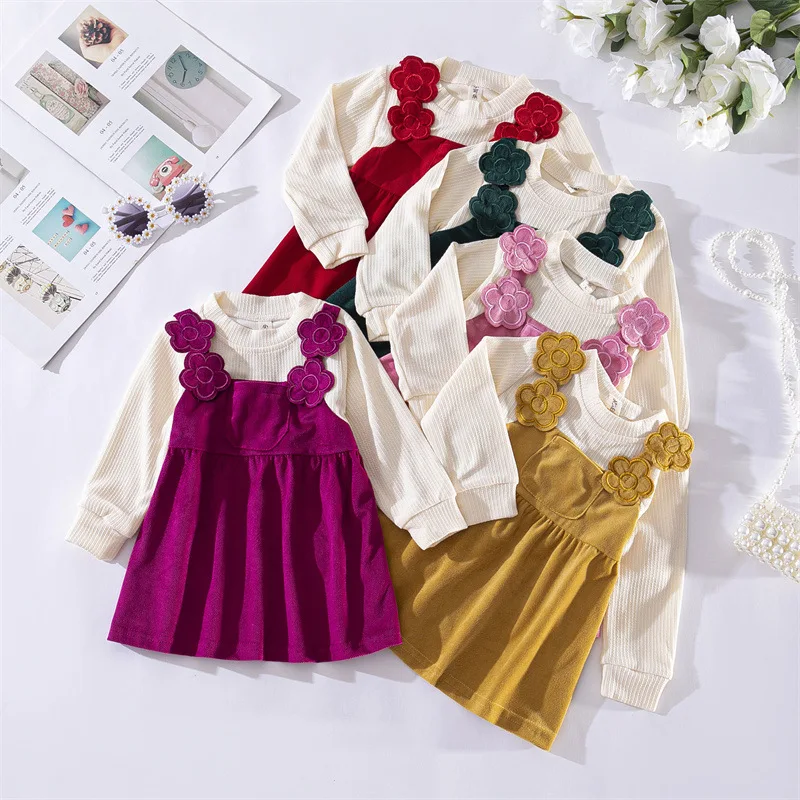 0-2year Baby Girl Dresses long sleeve Toddler Children Clothes Fashion Flower Dress Kid\'s Costume