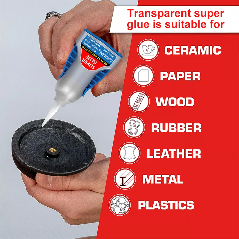 Super glue, instant drying glue, suitable for all kinds of crafts repair, DIY handmade products production, colorless and tastel