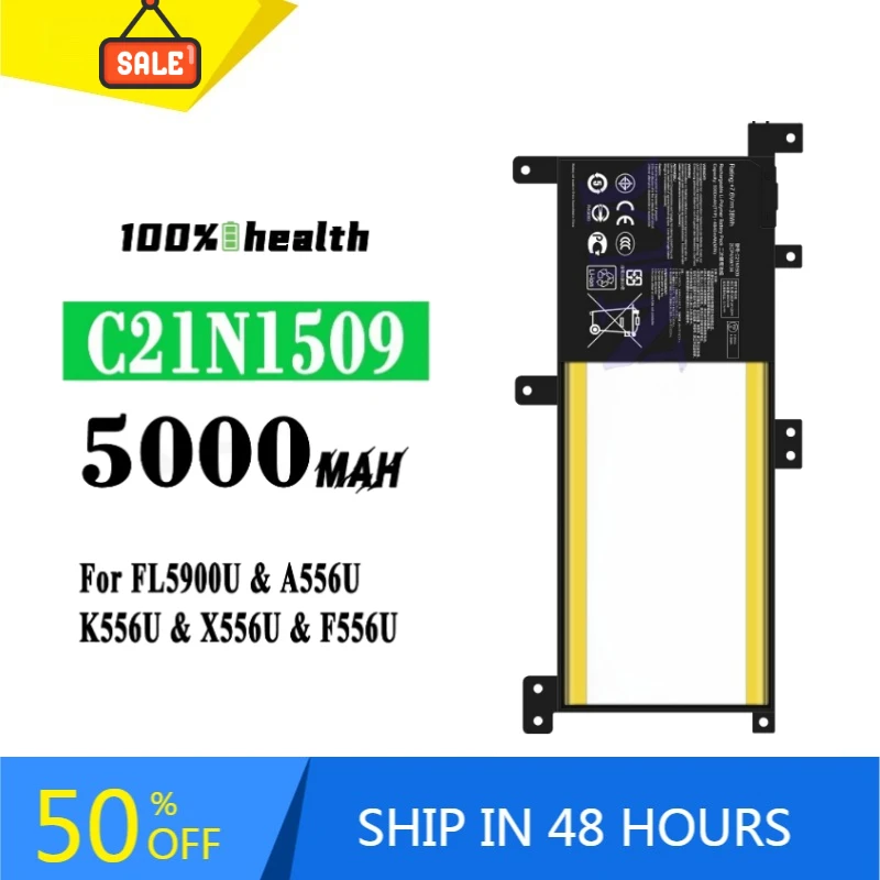 

C21N1509 5000mAh Laptop battery for ASUS FL5900U A556U K556U X556U F556U Lithium Rechargeable Battery