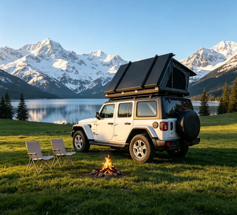 Waterproof Aluminum Hard Shell Roof Top Tent Outdoor Camping Tent Suitable For Car SUV Offroad Travel Factory Direct Sale