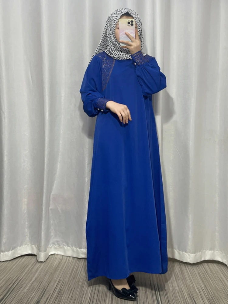 Eid Muslim Women Loose Lace Up Dress Abaya Party Dresses Ramadan Abayas Caftan Kaftan Elegant Vestidos Morocco Turkey Dubai