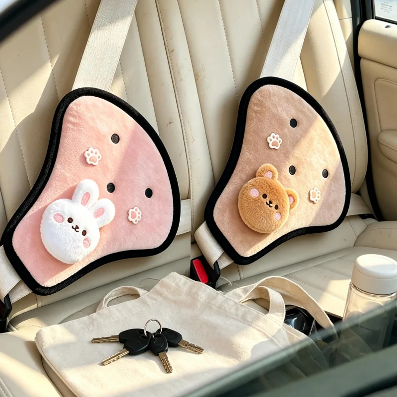 1 Piece of Random Style Children's Car Seatbelt Adjuster, Anti-Neck-Strangling Shoulder Protector, Universal Adjustment Tool for Rear Seat Babies