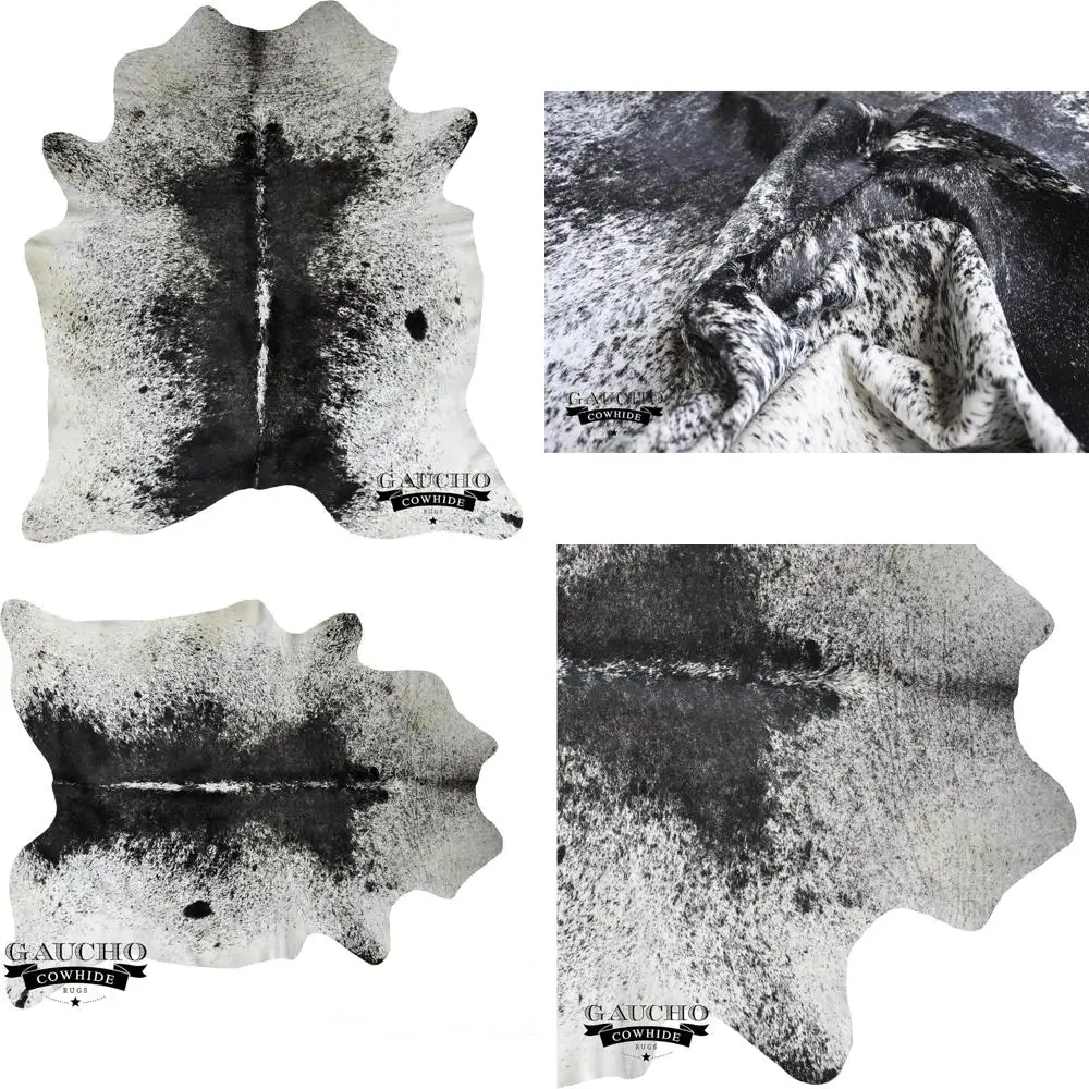 

Monochrome Cowhide with Snowy and Jet-Black Accents