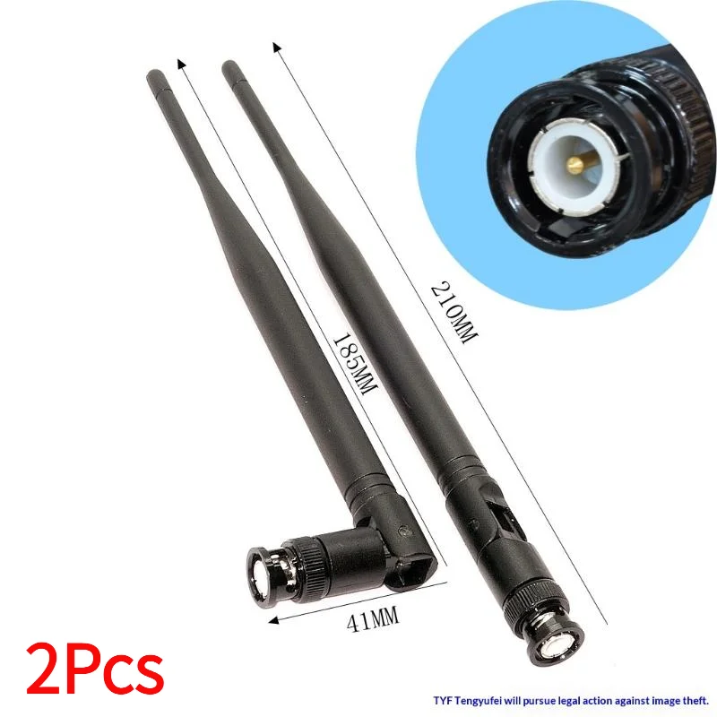 2Pcs 5dBi Gain UHF 500MHz-900MHz Antenna 210mm UHF Antenna With BNC Connector For Wireless Microphone Receiver Accessories.